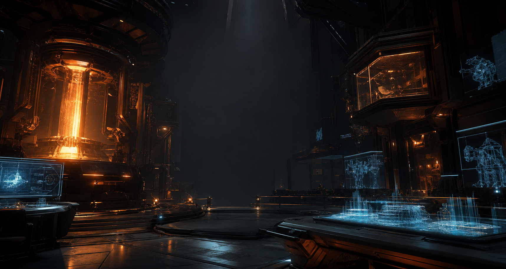 Futuristic digital forge studio for Epoch Forge Inc.